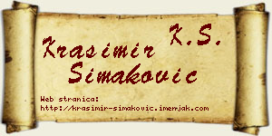 Krasimir Simaković vizit kartica